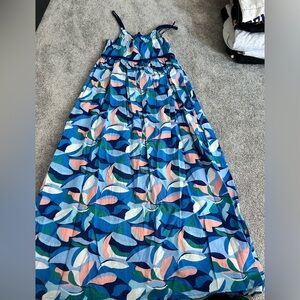 Marshalls Blue and Pink Patterned Maxi Dress